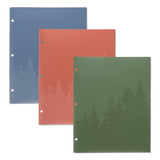 Five Star 330027 Recycled Plastic Two-Pocket Folder, 11" x 8.5", Randomly Assorted 2