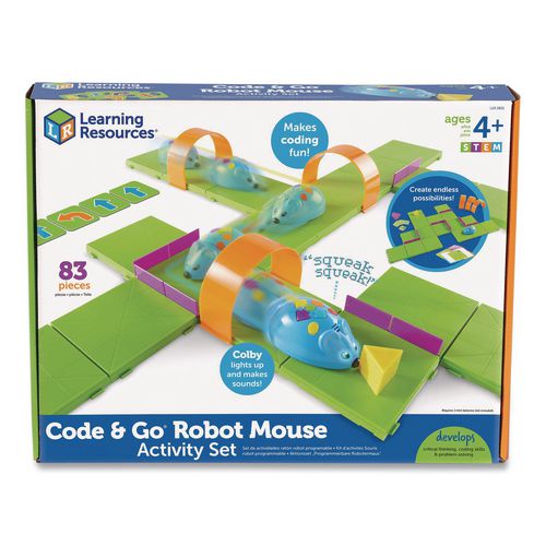 Learning Resources LER2831 Code and Go Robot Mouse Activity Set, Grades Pre-K to 3, 83 Pieces