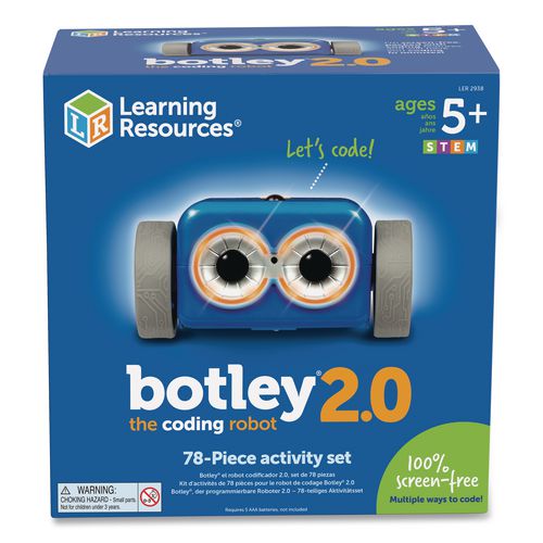 Learning Resources LER2938 Botley 2.0 the Coding Robot Activity Set, Grades K to 5, 78 Pieces