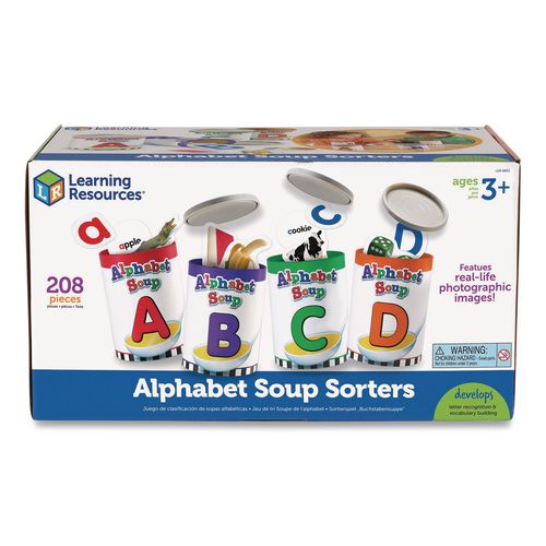 Learning Resources LER6801 Alphabet Soup Sorters, Pre-K to K, 208 Pieces