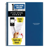 Five Star 820002 Wirebound Notebook, 1 Subject, Medium/College Rule, Blue Cover, (100) 11 x 9.13 Sheets 2