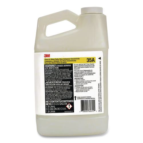 3M 35A Clean and Shine Daily Floor Enhancer, Concentrate, Fragrance Free, 32 oz Bottle, 4/Carton 2