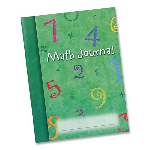 Learning Resources LER3468 Math Journal, Graph Ruled/College Ruled, Green Cover, (64) 9 x 7 Sheets, 10 Journals
