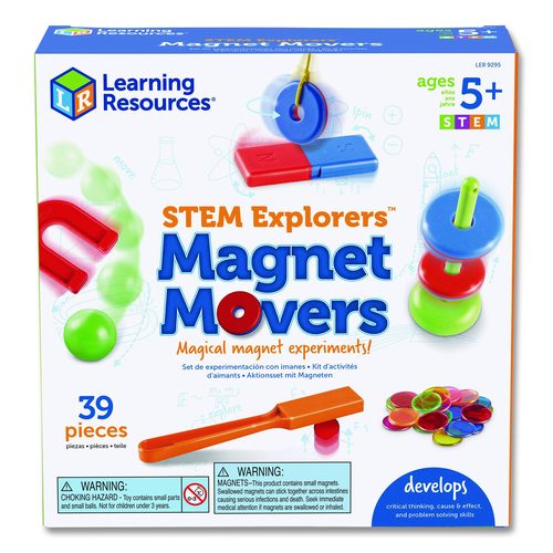 Learning Resources LER9295 STEM Explorers Magnet Movers, Grades K to 2, 39 Pieces