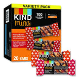 KIND 43012 Minis Peanut Butter Dark Chocolate and Dark Chocolate Cherry Cashew Variety Pack, 0.74 oz Bar, 20/Box 2
