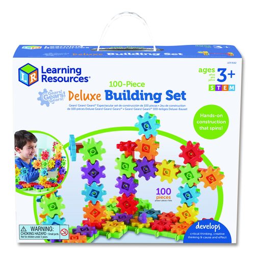 Learning Resources LER9162 Gears! Gears! Gears! Deluxe Building Set, Grades Pre-K to 5, 100 Pieces