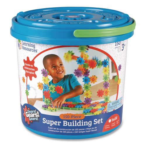 Learning Resources LER9164 Gears! Gears! Gears! Super Building Set, Grades Pre-K to 5, 150 Pieces