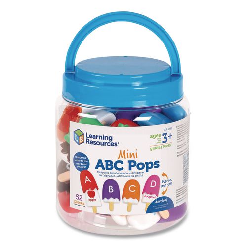 Learning Resources LER6799 Mini ABC Pops, Pre-K to K, 52 Pieces
