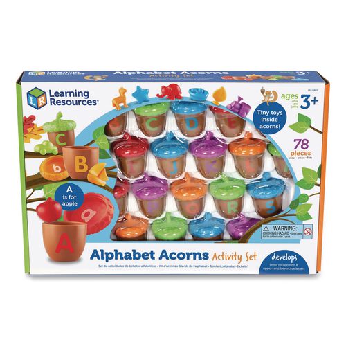 Learning Resources LER6802 Alphabet Acorns Activity Set, Pre-K to K, 78 Pieces
