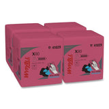 Wypall 41029 X80 Cloths, 1/4 Fold, Hydroknit, 12 1/2 X 12, Red, 50/box, 4 Boxes/carton 2
