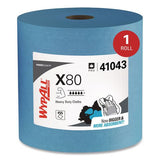 Wypall 41043 X80 Cloths With Hydroknit, Jumbo Roll, 12 1/2 X 13 2/5, Blue, 475/roll 2