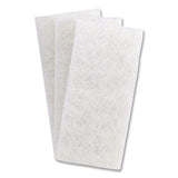 3M 8440 White Utility and Burnish Pads, 4.62" x 10", White, 10/Carton 2