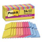 Post-IT Notes Super Sticky 7100278446 Note Pads in Summer Joy Collection Colors, 3" x 3", Summer Joy Collection Colors, 70 Sheets/Pad, 24 Pads/Pack 2