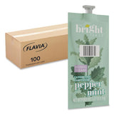 Flavia 48025 The Bright Tea Co. Peppermint Herbal Tea Freshpack, Peppermint, 0.07 oz Pouch, 100/Carton 2