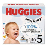 Huggies 56458 Snug and Dry Diapers, Size 5, 27+ lbs, 136/Carton 2
