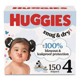 Huggies 56457 Snug and Dry Diapers, Size 4, 22 lbs to 37 lbs, 150/Carton 2