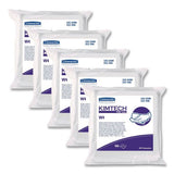 Kimtech 33390 W4 Critical Task Wipers, Flat Double Bag, 3-Ply, 9 x 9, Unscented, White, 100/Bag, 5 Bags/Carton 2