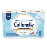 Cottonelle 12456 PACK Clean Care Bathroom Tissue, Septic Safe, 1-Ply, White, 170 Sheets/roll, 12 Rolls/pack 2
