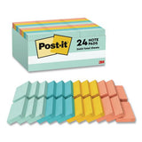 Post-IT Notes 653-24APVAD Original Pads in Beachside Cafe Collection Colors, Value Pack, 1.38" x 1.88", 100 Sheets/Pad, 24 Pads/Pack 2