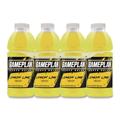 Niagara Bottling 0-27541-35423-2 Gameplan Sports Drink, Lemon Lime, 20 oz Bottle, 24/Carton