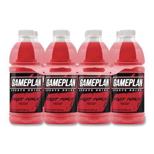 Niagara Bottling 0-27541-35425-6 Gameplan Sports Drink, Fruit Punch, 20 oz Bottle, 24/Carton