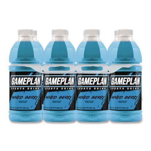 Niagara Bottling 0-27541-35426-3 Gameplan Sports Drink, Mixed Berry, 20 oz Bottle, 24/Carton