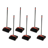 O-Cedar Commercial 96208 Maxi-Plus Lobby Dust Pan With Rear Wheels, 13 X 35, 30" Handle, Plastic, Black, 6/carton 2