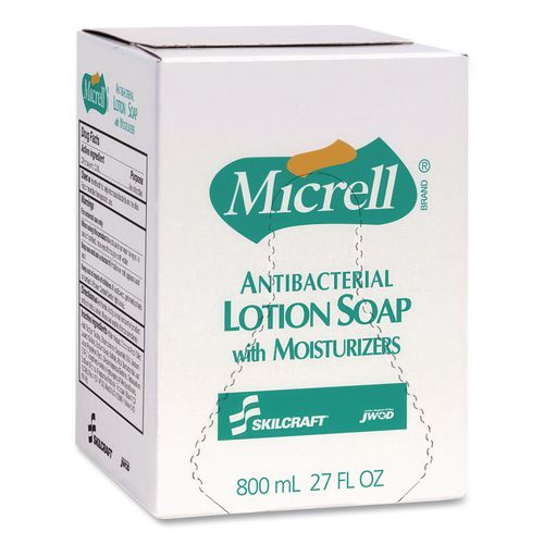 Abilityone 8520-01-522-0829 8520015220829, SKILCRAFT MICRELL Antibacterial Lotion Soap, 800 mL Box,12/Carton