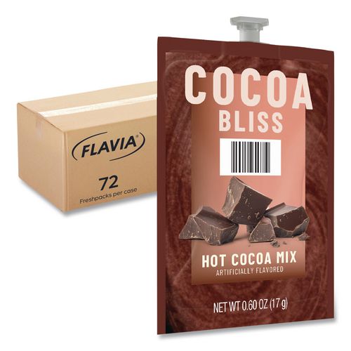 Flavia 48788 Cocoa Bliss Hot Chocolate Mix, Chocolate, 72/Carton