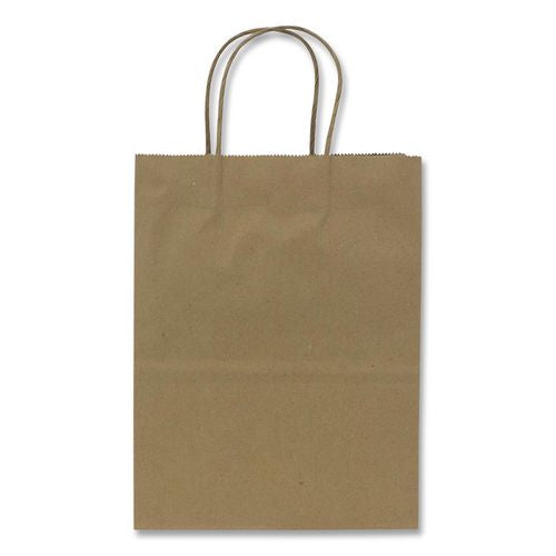Karat FP-SB100 Paper Shopping Bag, Rope Handles, Small Size, 8.1 x 4.5 x 10.6, Kraft, 250/Carton