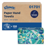 Kleenex 01701 Hand Towels, POP-UP Box, Cloth, 1-Ply, 9 x 10.5, Unscented, White, 120/Box 2