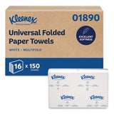 Kleenex 1890 Kleenex Multi Fold Towels White 9.2" x 9.4" 150 ct - 16/cs 2