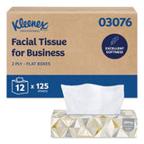 Kleenex 3076 Kleenex White Facial Tissue Convenience Case 8.3" x 7.8" 125 ct - 12 / cs 2