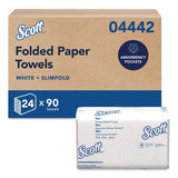 Scott 04442 Slimfold Towels, 1-Ply, 7.5 x 11.6, White, 90/Pack, 24 Packs/Carton 2