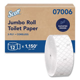 Scott 7006 Scott JRT Jr. Bathroom Tissue Coreless White 3.78" x 1150' - 12 / cs 2