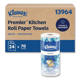 Kleenex 13964 Premiere Kitchen Roll Towels, 1-Ply, 11 x 10.4, White, 70/Roll, 24 Rolls/Carton 2