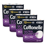 Cottonelle 55494 Ultra ComfortCare Toilet Paper, Soft Tissue, Mega Rolls, Septic Safe, 2-Ply, White, 284/Roll, 12 Rolls/Pack, 48 Rolls/Carton 2