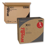 Wypall KCC 12890 X90 Cloths, Pop-Up Box, 8 3/10 X 16 4/5, Denim Blue, 68/box, 5 Boxes/carton 2