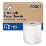 Scott 02001 Essential High Capacity Hard Roll Towel, 1-Ply, 8" x 950 ft, White, 6 Rolls/Carton 2