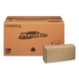 Marcal PRO P200N 100% Recycled Folded Paper Towels, Multi-Fold, 1-Ply, 9.5 x 9.25, Natural, 250/Pack, 16 Packs/Carton 2