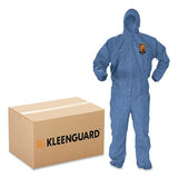 Kleenguard KCC 45024 A60 Elastic-Cuff, Ankles and Back Hooded Coveralls, X-Large, Blue, 24/Carton 3
