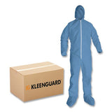 Kleenguard KCC 45355 A65 Zipper Front Hood and Boot Flame-Resistant Coveralls, Elastic Wrist and Ankles, 2X-Large,Blue, 25/Carton 2