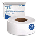 Scott 7304 Essential Extra Soft JRT, Septic Safe, 2-Ply, White, 3.55" x 750 ft, 12 Rolls/Carton 2