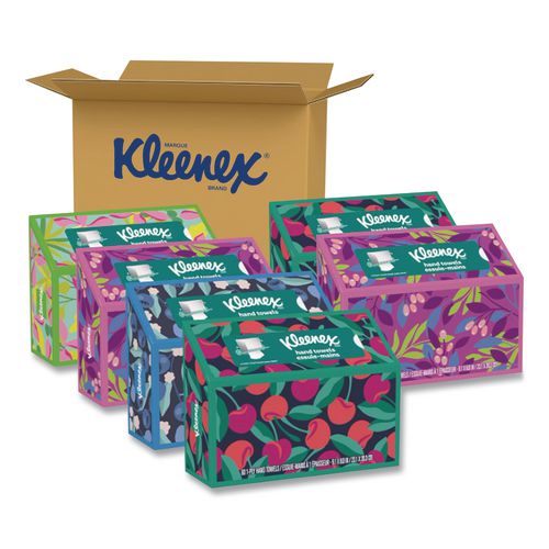 Kleenex 38586 Hand Towels in a POP-UP* Box, 1-Ply, 6.8 x 9, White, 60/Box, 6 Boxes/Carton