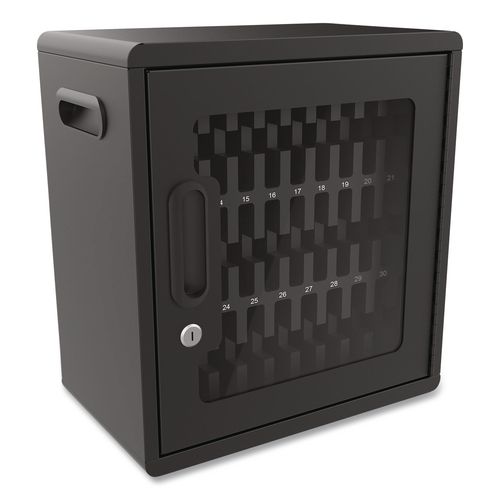 Luxor CHZZ002 Cell Guard 32-Bay Wall-Mount Cabinet for 32 Devices, 14.96 x 16.14 x 8.98, Black