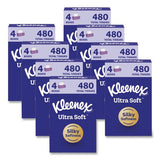 Kleenex 54316 Ultra Soft Facial Tissue, 3-Ply, White, 120/Box, 4 Boxes/Pack, 8 Packs/Carton 2