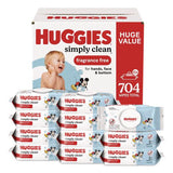 Huggies 53611 Simply Clean Fragrance Free Baby Wipes, 64/Pack, 11 Packs/Carton 2
