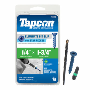 ITW BRANDS 28375 75PK 1/4 Star Tapcon