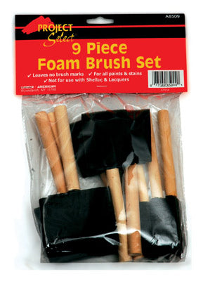 Linzer/American Brush A8509 9PC Foam Brush Set