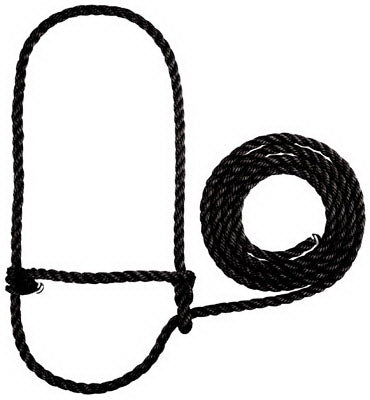 7' Cow BLK Rope Halter
